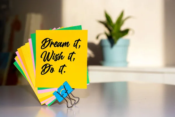 Inspirerende Citaten Dream Wens Het Doe Het — Stockfoto