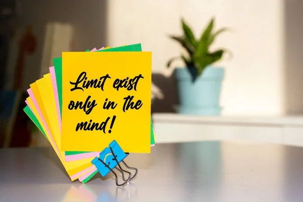 Motivational and inspirational quote - Limit exist only in the mind.