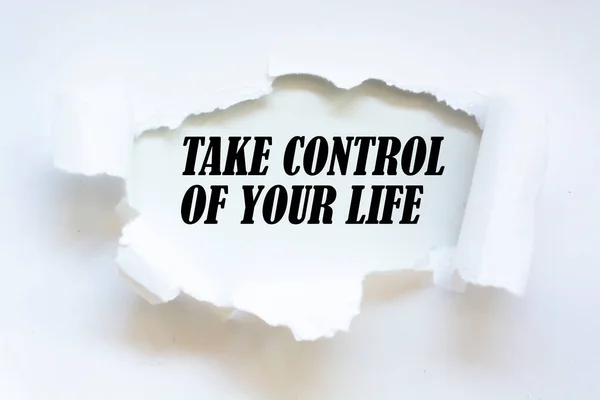 人生をコントロールすることを示すテキストサイン — ストック写真