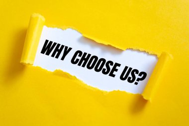 Neden bizi seçtiğini gösteren metin işareti?