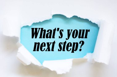 Sonraki adımınızın ne olduğunu gösteren metin işareti?