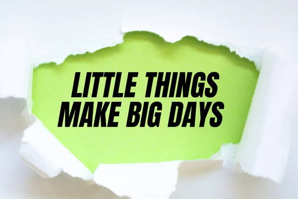 Motivierend Inspirierendes Plakatzitat Little Things Make Big Days — Stockfoto