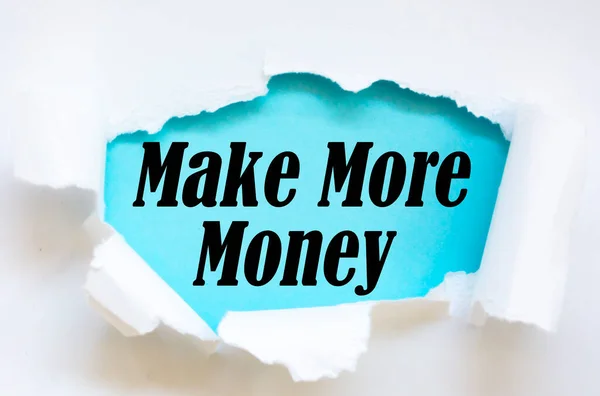 Text Sign Showing Make More Money — Stock Photo, Image