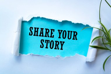 Hikayeni paylaştığını gösteren metin işareti