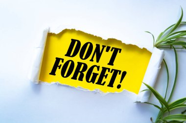 Metin işareti: Unutma!