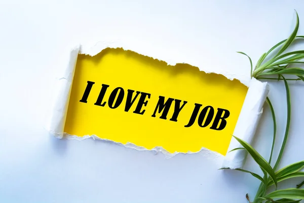 Textschild Das Zeigt Dass Ich Meinen Job Liebe — Stockfoto