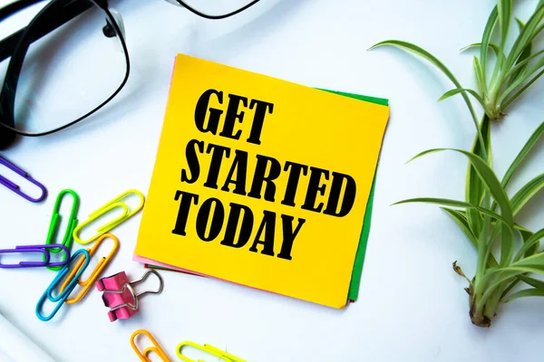 Text Sign Showing Get Started Today — Stock Photo, Image