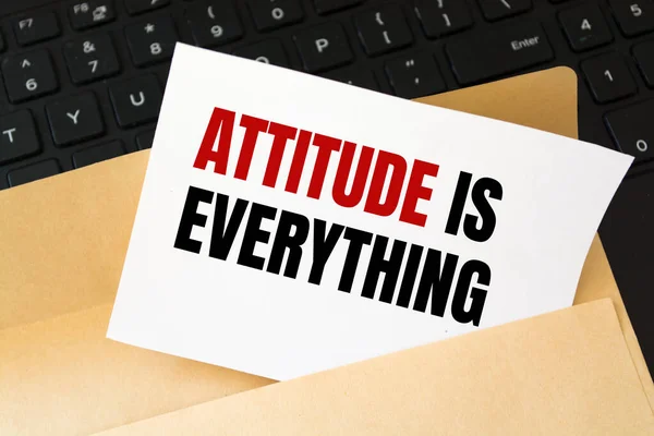 Znak Tekstowy Pokazujący Attitude Jest Wszystkim — Zdjęcie stockowe