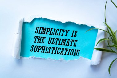 Motivasyonel alıntı: Basitlik Nihai Sofistike