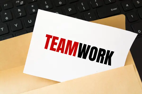 Tekstbord Met Vermelding Van Macht Van Teamwork — Stockfoto