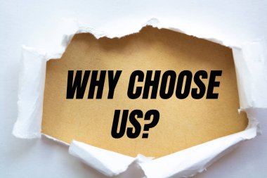 Writing note showing Why Choose Us Question.