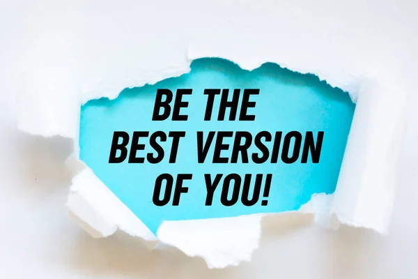 Text Sign Showing Best Version You — Stock Photo, Image