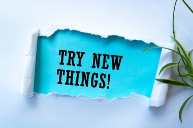 Yeni şeyler denemeyi gösteren metin işareti