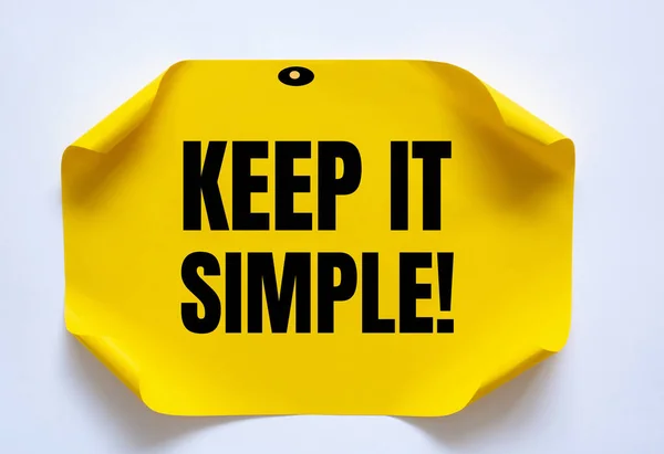 Keep Simpleを示すテキスト記号 — ストック写真