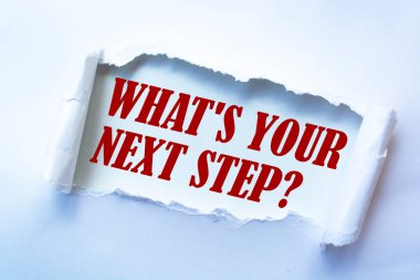 Sonraki adımınızın ne olduğunu gösteren metin işareti?