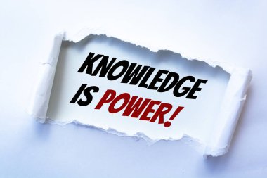 Metin işareti KNOWLEDGE 'nin güç olduğunu gösteriyor!