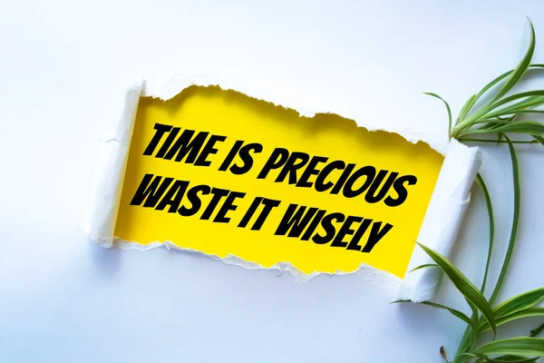 Time Precious Waste Wisely — 图库照片