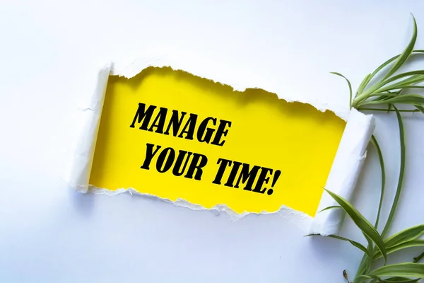 Text Sign Showing Manage Your Time — 图库照片