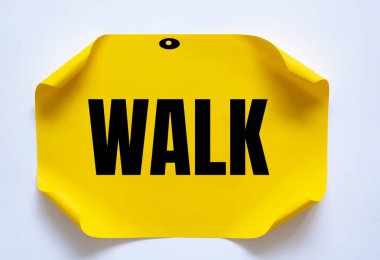 Yürüyüş kelimesi bulut, fitness, spor, sağlık kavramı