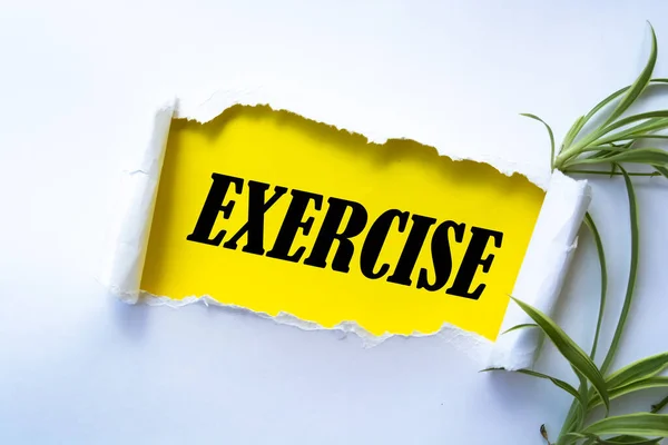 Egzersiz Kelimesi Bulut Fitness Spor Sağlık Kavramı — Stok fotoğraf