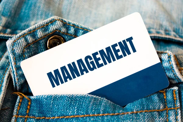 Tekstbord Met Management — Stockfoto