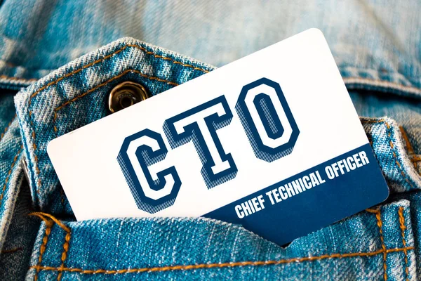 Text Sign Showing Chief Technical Officer Cto — Stock Photo, Image