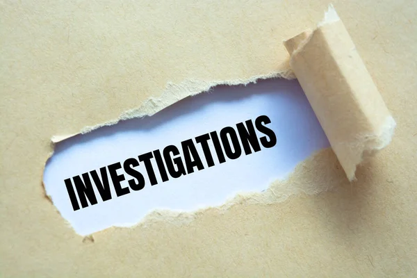 Text Sign Showing Investigations — Stock Photo, Image