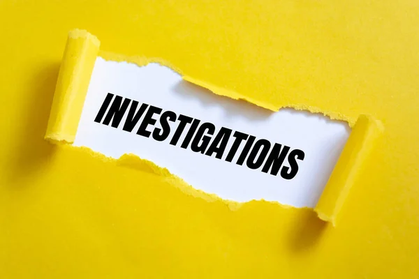 Text Sign Showing Investigations — Stock Photo, Image