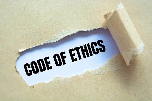 Text Sign Showing Code Ethics — Stock Photo, Image