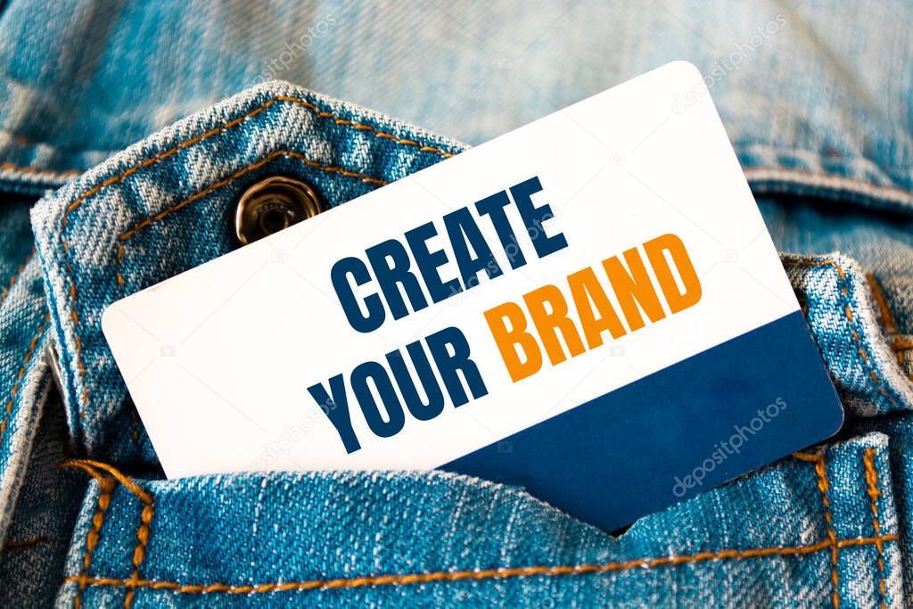 Text sign showing Create your brand