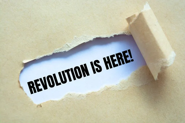 Textschild Mit Der Aufschrift Revolution Ist — Stockfoto