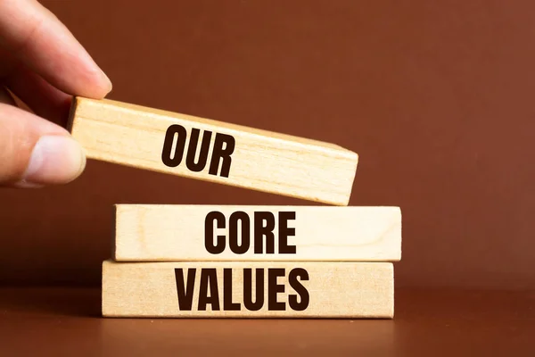 Σύμβολο Των Βασικών Αξιών Μας Έννοια Λέξεις Βασικές Αξίες Μας — Φωτογραφία Αρχείου