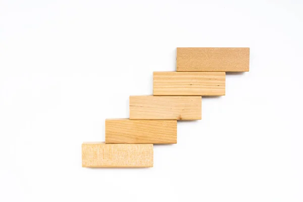 Tömb Egymásra Mint Lépcső Lépcső Növekedés Sikerének Üzleti Koncepciója Stock Kép