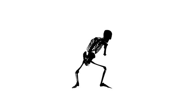 Skeleton Silhouette Hip Hop Funny dance
