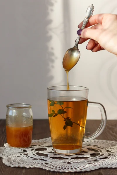 Herbal tea with honey Royalty Free Stock Photos