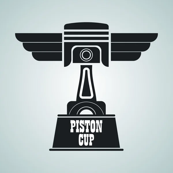 Piston.the Cup do êmbolo, ícone, distintivo, listra, qualquer tamanho de grande qualidade. uma imagem vetorial . — Vetor de Stock