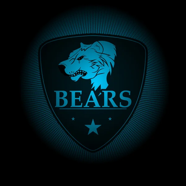 Beruang! Logo olahraga - Stok Vektor