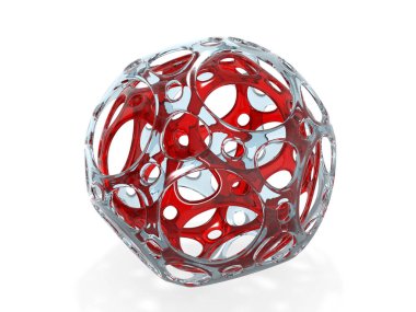 Soyut şeffaf biçim 3d oluşturma