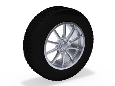 tekerlek spor araba 3D görüntüleme