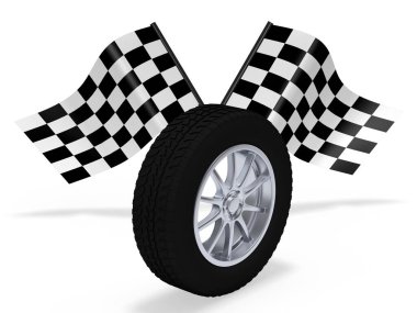 bitiş bayrağı 3d biçimlendirmeli tekerlek