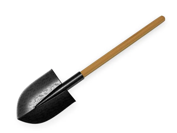 Klassisk Spade Rendering — Stockfoto