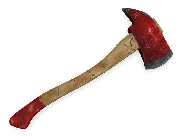 Firefighter Axe Rendering — Stock Photo, Image