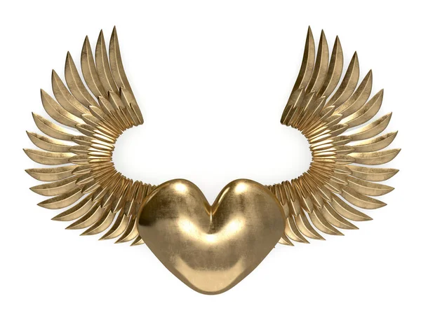 Heart Wings Rendering — Stock Photo, Image