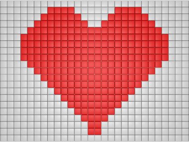 Piksel kalp 3d oluşturma