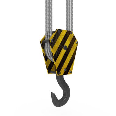 Hook crane 3d rendering