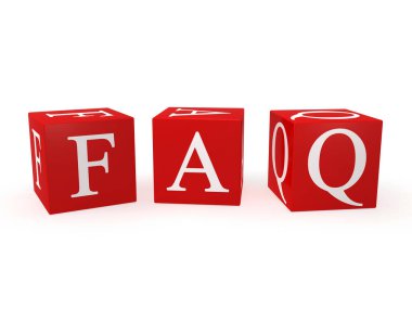FAQ icon 3d rendering