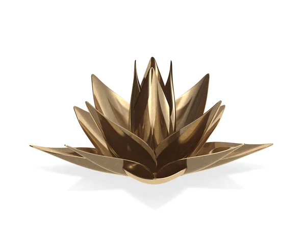 Lotus Flower Metal Sign Rendering — Stock Photo, Image