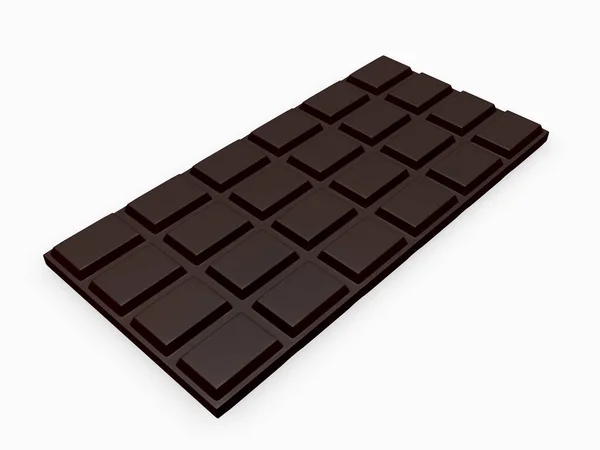 Barra Chocolate Renderizado — Foto de Stock