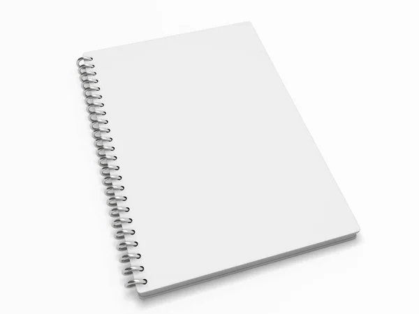 Espirais Notebook Renderização — Fotografia de Stock