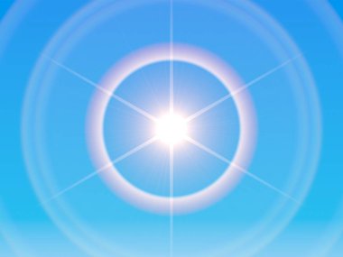 Mercekli güneş 3D parlaması